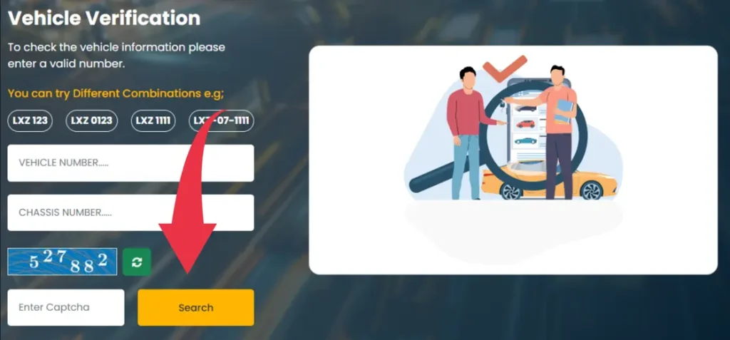 click to the search button